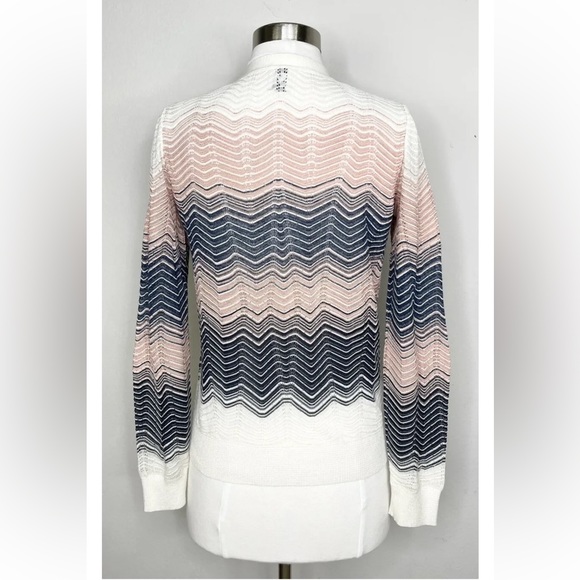 MISSONI Multicolored METALLIC BUTTON DOWN TOP. M - Picture 3 of 9